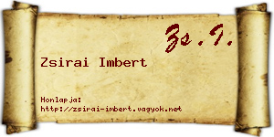 Zsirai Imbert névjegykártya